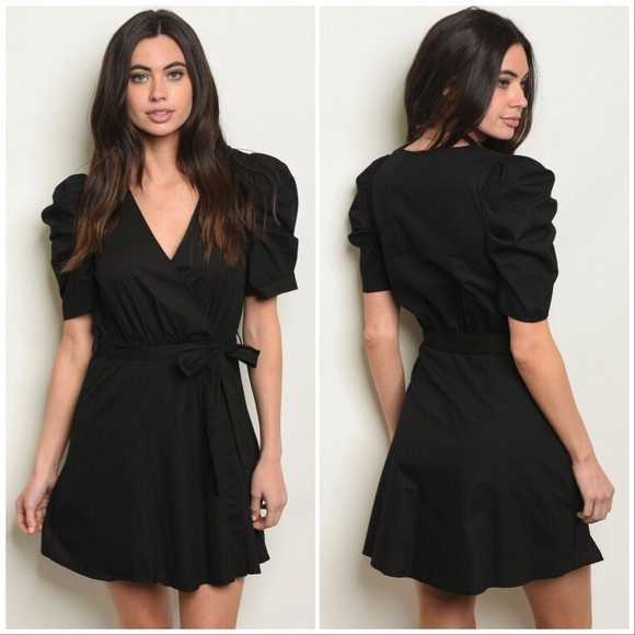 Dresses & Skirts - Black Cotton Mini Dress One Left
